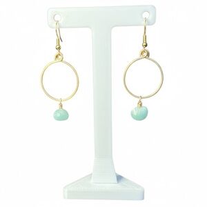 Handmade Green Moonstone Earrings